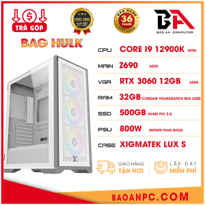 BAG HULK – INTEL CORE i9 12900k | 32GB | RTX 3060 12GB| SSD 500GB NVME