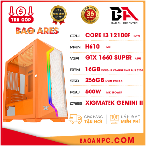 BAG ARES – INTEL CORE i3 12100F | 16GBGB | GTX 1660 SUPER 6GB | SSD NVME 256GB