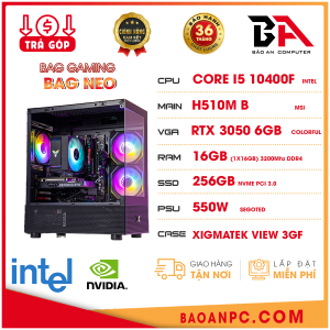 BAG NEO – INTEL CORE i5 10400F | 16GB | RTX 3050 6GB | SSD NVME 256GB